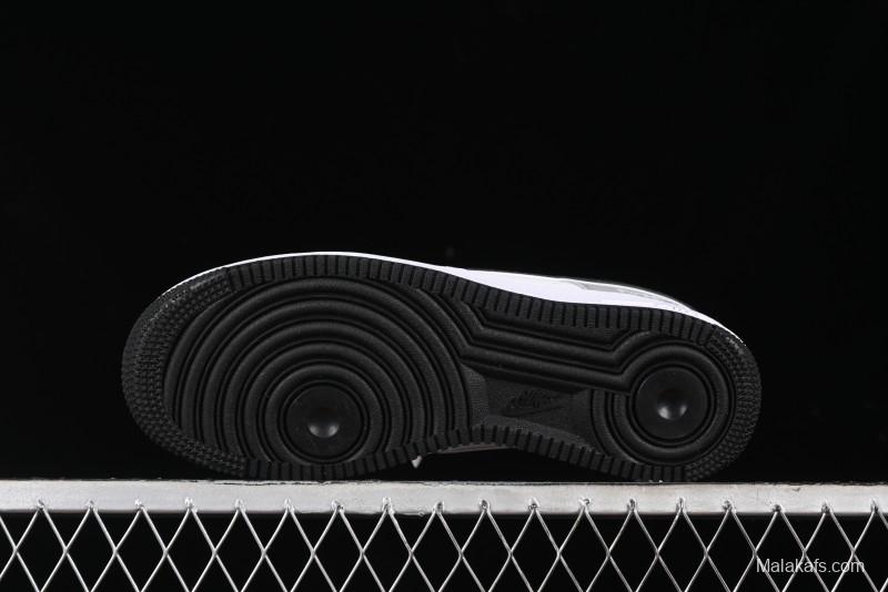 Nike Air Force 1 '07 Low White Grey Black Double Swoosh Casual Sneakers - DY8899-001