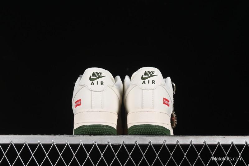 Nike Air Force 1 '07 Low Supreme Casual Sneakers in Beige Red Green - XZ6188-009