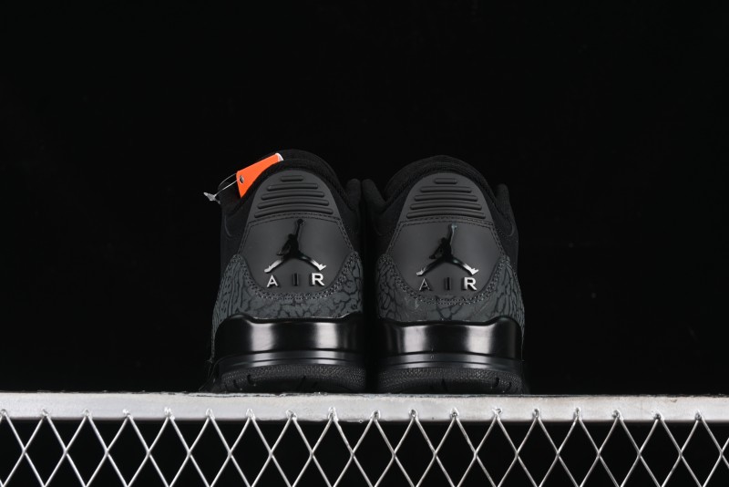 Nike Air Jordan 3 Retro Basketball Shoes in Midnight Black - CT8532-001