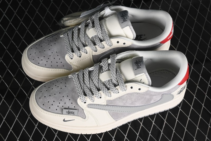 Nike Travis Scott x Fragment Design x Air Jordan 1 Low OG SP AJ1 Retro Sneakers - SJ2068-130