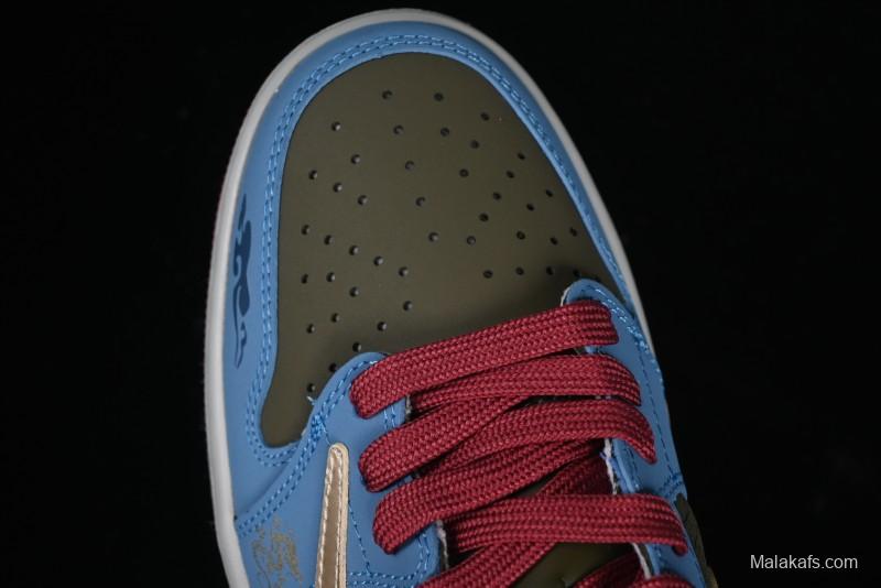 Nike Travis Scott x Fragment Design x Air Jordan 1 Low OG SP AJ1 Low Top Casual Sneakers - CH6336-015