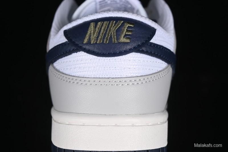Nike Dunk Low SB Casual Sneakers in Photon Dust and White with Obsidian Accents - HF4299-001