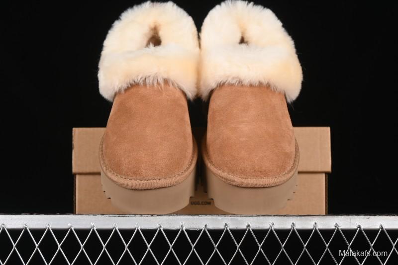 UGG Nita Platform Shearling Lined Winter Boots with Leather Upper - 1166733