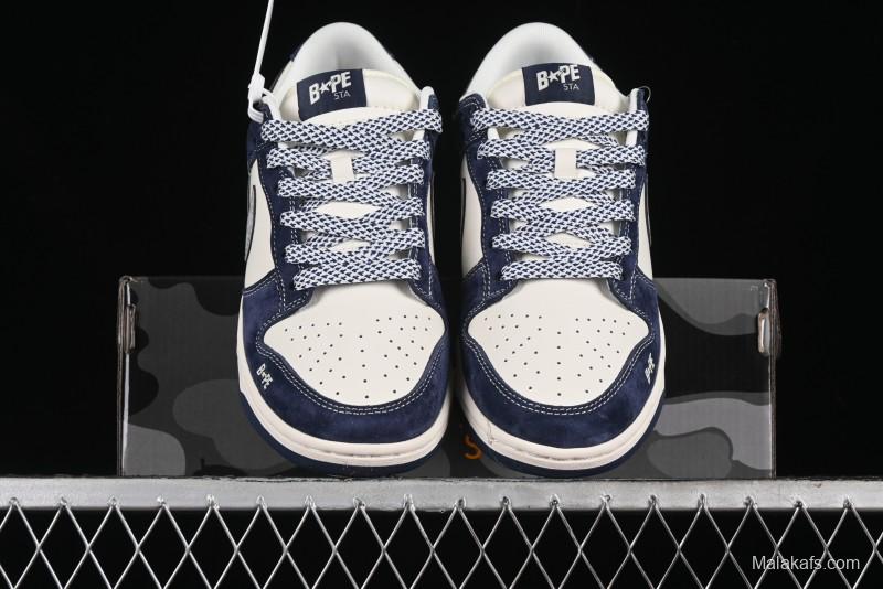 Nike SB Dunk Low Bape Collaboration Anniversary Edition Customized Low-Top Casual Sneakers - XY1688-008