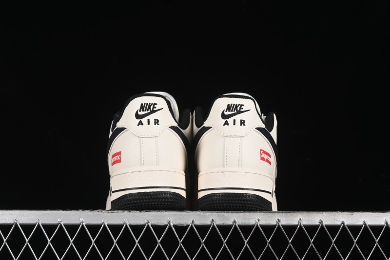 Nike Air Force 1 '07 Low Supreme Collaboration - Beige Black Starry Sneakers - XZ6188-013