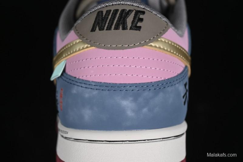 Nike Dunk Low Retro Deconstructed Casual Sneakers with Black Myth Wukong Theme Cloud Dragon Pattern - WK0820-001