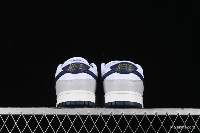 Nike Dunk Low SB Casual Sneakers in Photon Dust and White with Obsidian Accents - HF4299-001