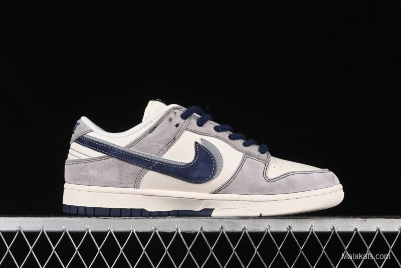 Nike SB Dunk Low The North Face Collaboration - Grey Pig Eight Blue Hook Anniversary High-End Custom Low-Top Casual Skate Shoes - SJ1089-010