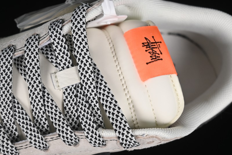 Nike SB Dunk Low Stussy Collaboration Patchwork Grey White Black Swoosh Anniversary Custom Low-Top Casual Skate Shoes - MM1089-022