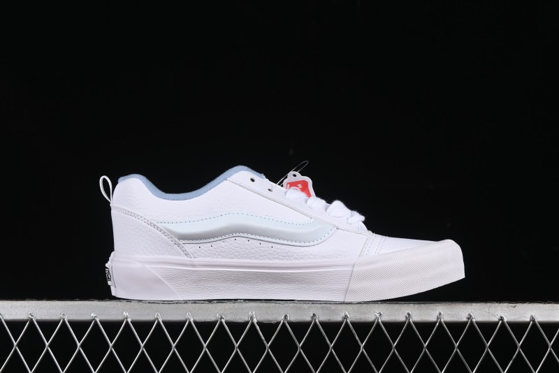 Vans Classics Knu Skool Full Grain Leather White Bread Sneakers - VN0009QCDSB