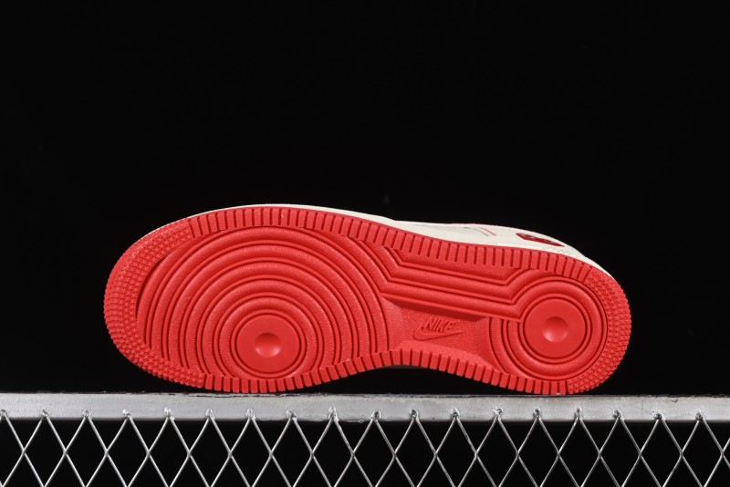 Nike Air Force 1 '07 Low Comme des Garcons Collaboration - Off-White Red Line Low-Top Casual Sneakers - KK3333-001