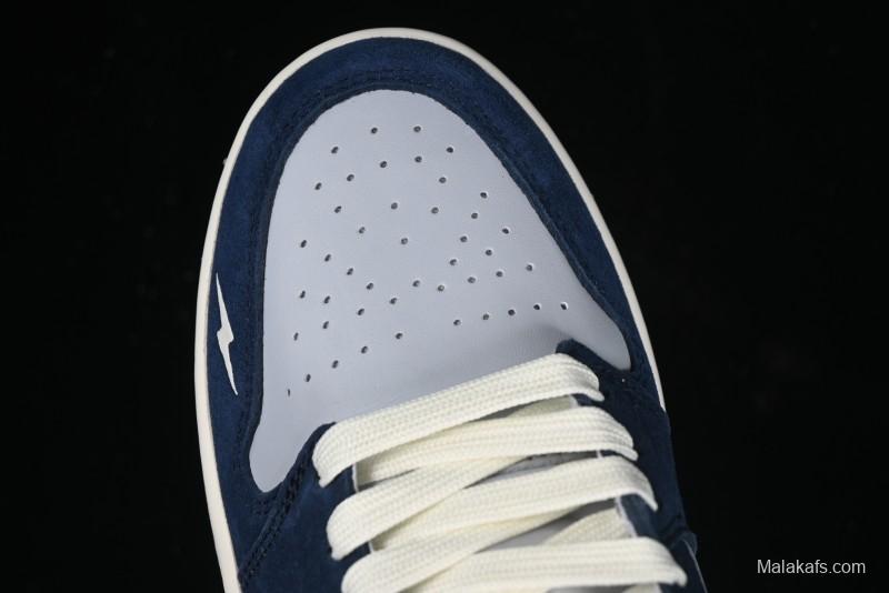 Nike Air Jordan 1 Low Retro Basketball Shoes in White Grey Blue - DC2024-026