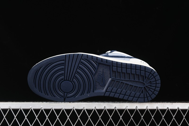 Nike Air Jordan 1 Low Retro Basketball Shoes in White Grey Blue - DC2024-026
