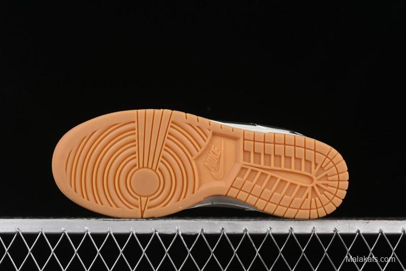 Nike SB Dunk Low Black 8 Collaboration - Beige Grey Black Gum Anniversary Custom Low-Top Casual Skate Shoes - CH6336-227