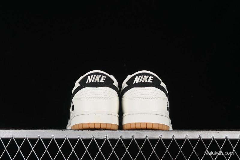 Nike SB Dunk Low Black 8 Collaboration - Beige Grey Black Gum Anniversary Custom Low-Top Casual Skate Shoes - CH6336-227