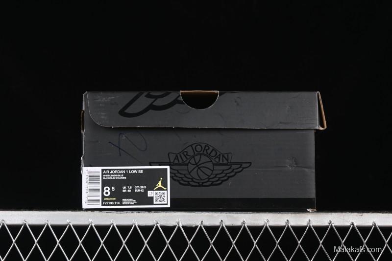 Nike Air Jordan 1 Low AJ1 Patent Blue Casual Sneakers - FZ2138-114