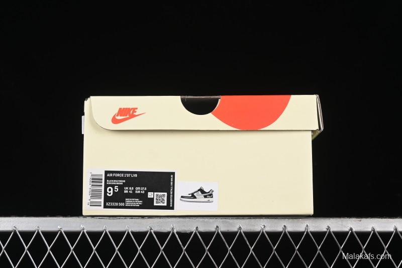 Nike Air Force 1 '07 Low Stussy Collaboration - Black Grey Casual Sneakers - XZ3328-566