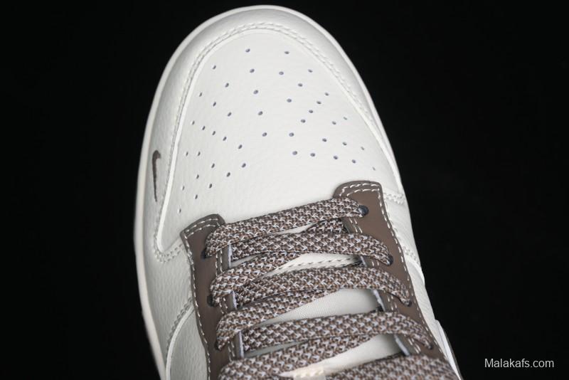 Nike SB Dunk Low Stone Island Supreme Collaboration - Beige Brown Sole Anniversary High-End Custom Low-Top Casual Sneakers - BB9866-008