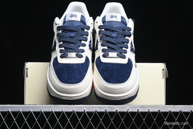 Nike Air Force 1 '07 Low Stussy Collaboration - White Black Sneakers - XZ6188-728