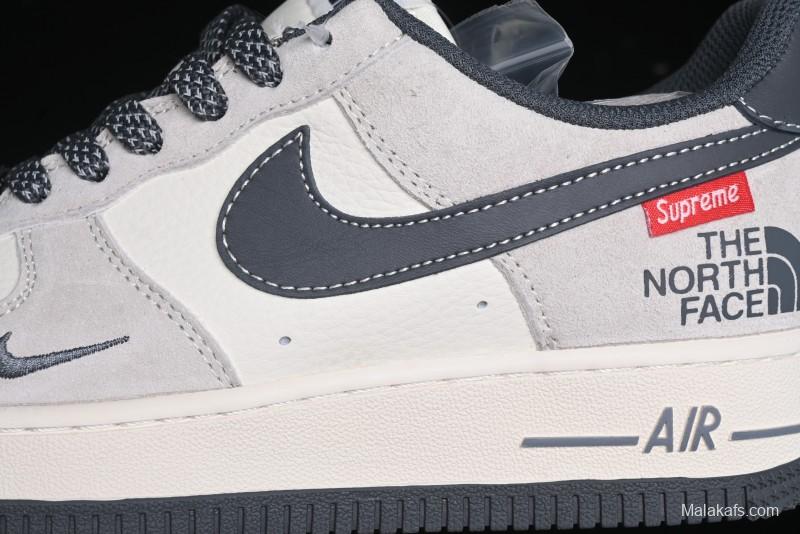 Nike Air Force 1 '07 Low Supreme The North Face Collaboration - Grey Black Red Logo - XZ6188-112
