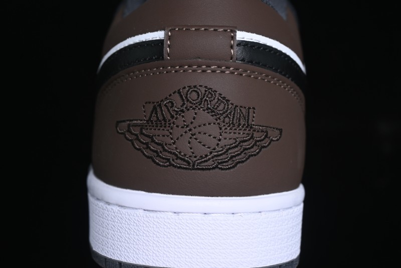 Nike Air Jordan 1 Low AJ1 Retro Casual Sneakers in Black/Brown - 553558-152