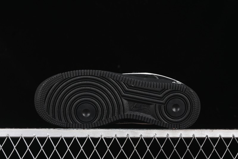 Nike Air Force 1 '07 Low Stussy Collaboration - Samurai Black Low-Top Casual Sneakers - XZ6188-969