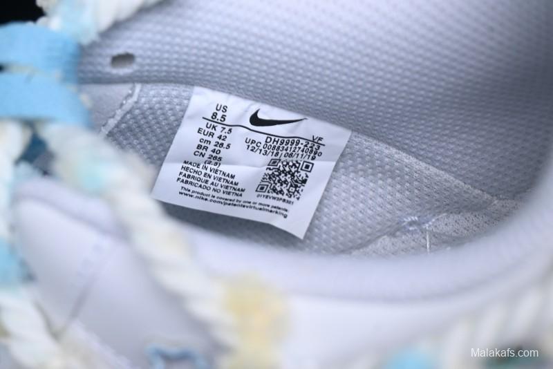 Nike Air Force 1 '07 Low Casual Sneakers with Valentines Day Theme and Blue Bow Detail - CH9999-223