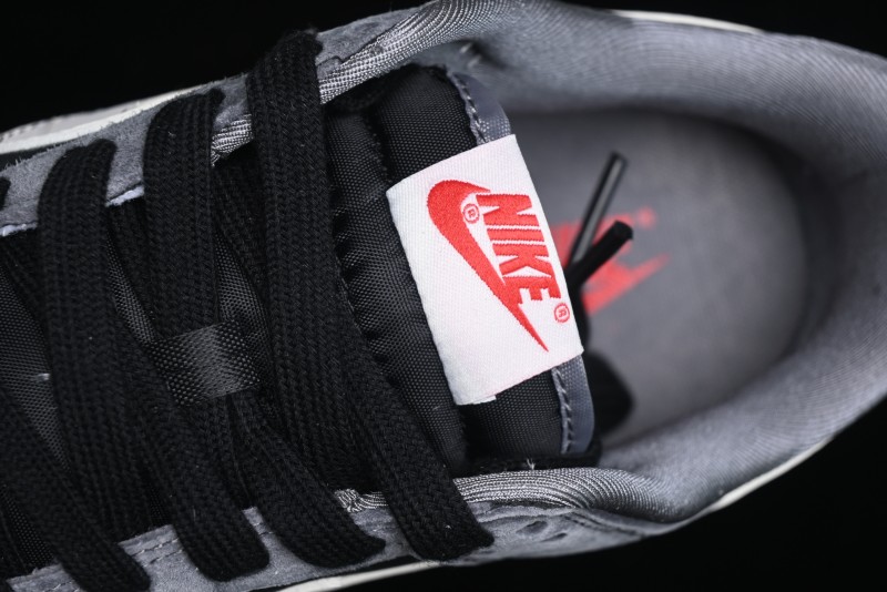 Nike SB Dunk Low Supreme Collaboration - Carbon Black Grey Pig Anniversary High-End Custom Low-Top Casual Skate Shoes - XX3186-206