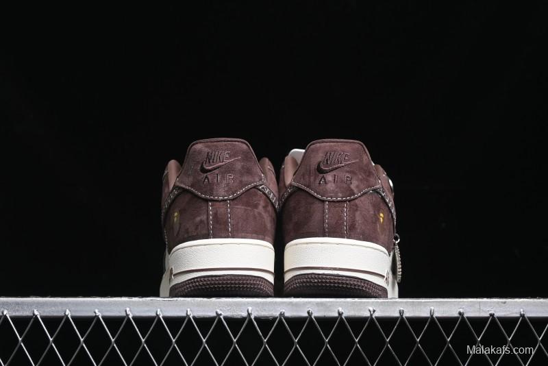Nike Air Force 1 '07 Low BAPE Collaboration - Tan Brown Casual Sneakers - KK1988-027