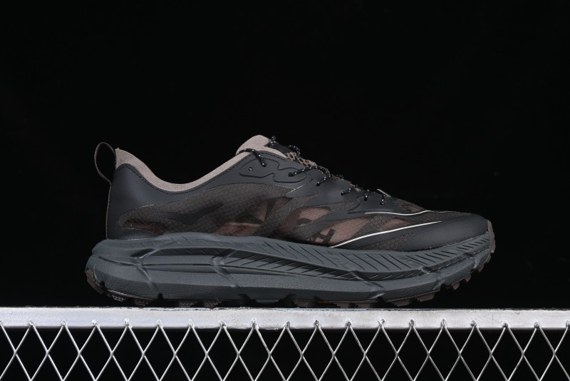 HOKA ONE ONE Satisfy Running Mafate Trail Low-Cut Cushioned Outdoor Hiking Shoes - 1157050 COFF