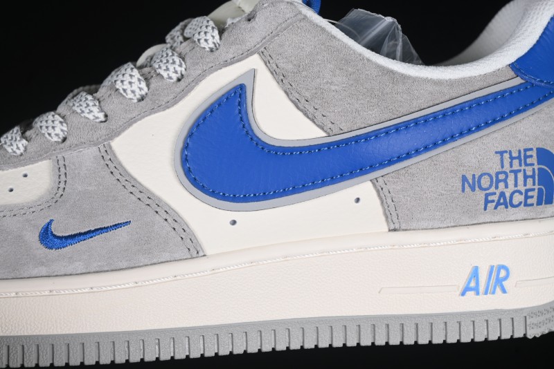 Nike Air Force 1 '07 Low The North Face Collaboration Grey Blue Swoosh Casual Shoes - XZ6188-745