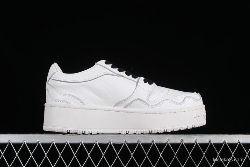 SMFK Comfortable Chunky Sole White Sneakers - T.D4