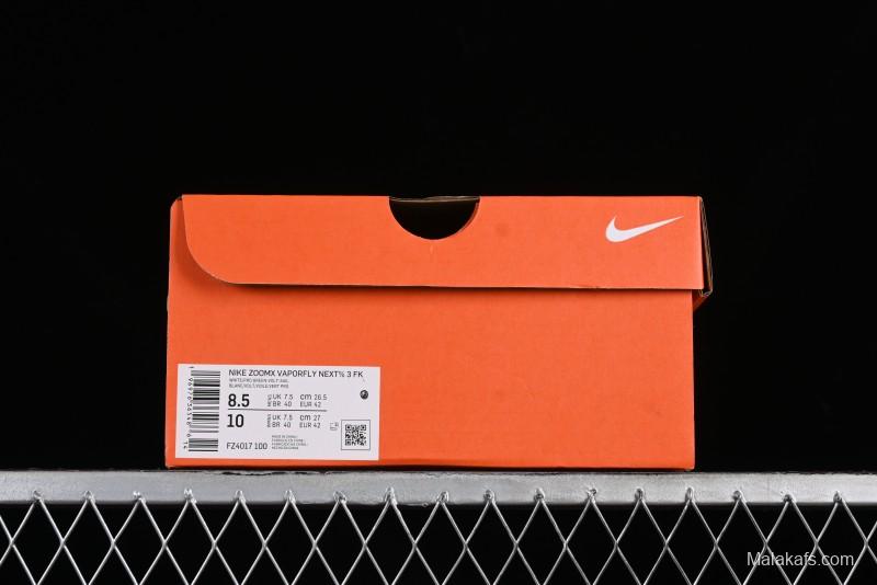 Nike ZoomX Vaporfly NEXT% 3 Marathon Series Foam Ultra-Light Cushioning Running Shoes - FZ4017-100