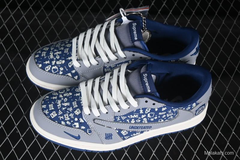 Nike Travis Scott x Fragment Design x Air Jordan 1 Low OG SP AJ1 Retro Sneakers - XS2024-015