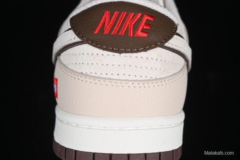 Nike SB Dunk Low Supreme Collaboration Bullet Screen White Check Anniversary High-End Custom Low-Top Casual Skate Shoes - DJ2024-091