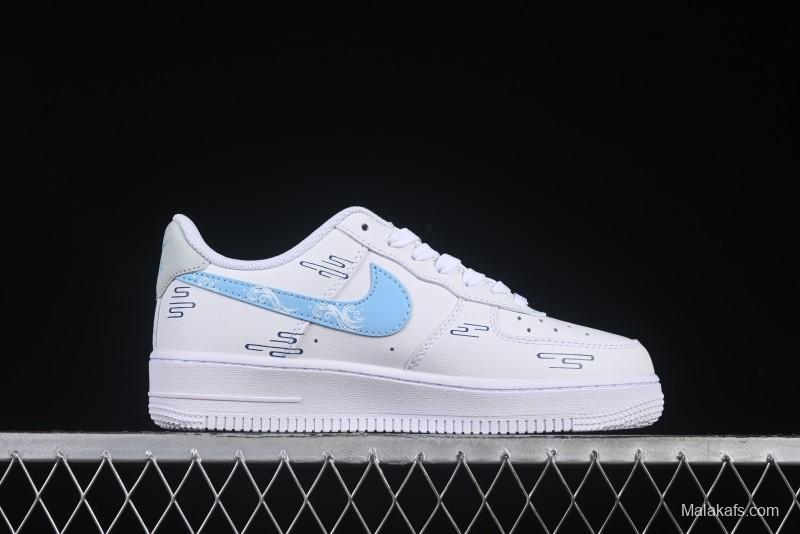 Nike Air Force 1 '07 Low Casual Sneakers with Erciyuan Hand-Painted Graffiti Lingzhu Aobing Design - HF0022-010