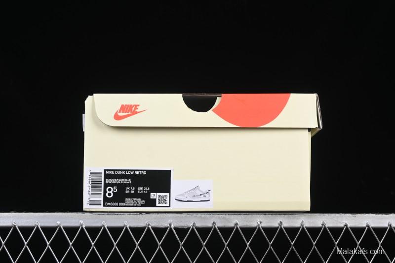 Nike SB Dunk Low Stussy Collaboration Beige Grey Print Grey Swoosh Anniversary Custom Low-Top Casual Skate Shoes - DM6868-009