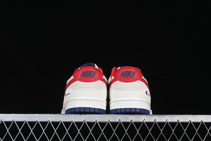 Nike SB Dunk Low Edison Chen Collaboration Blue Red Swoosh Anniversary Custom Low-Top Casual Skate Shoes - DJ2024-099