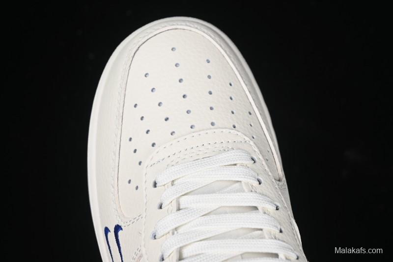 Nike Air Force 1 '07 Low Bape Collaboration - Blue Four Small Swoosh Casual Sneakers - KK1988-036