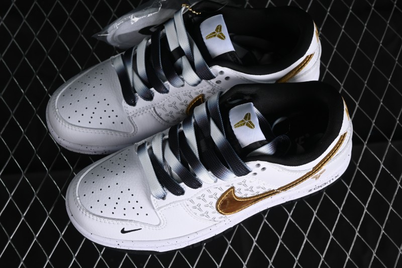 Nike SB Dunk Low Kobe Series - White Gold Anniversary High-End Custom Low-Top Casual Sneakers - FC1688-193