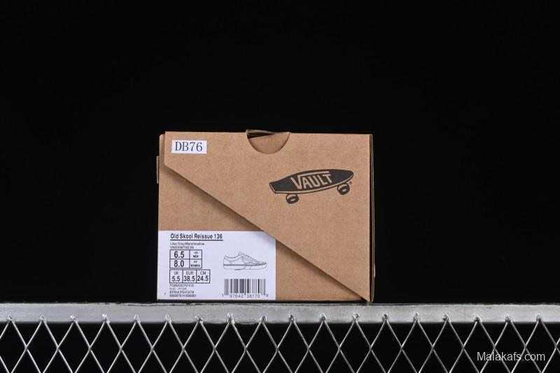 Vans Old Skool Reissue 136 Purple Checkerboard Retro Canvas Shoes - VN000MT6E3N