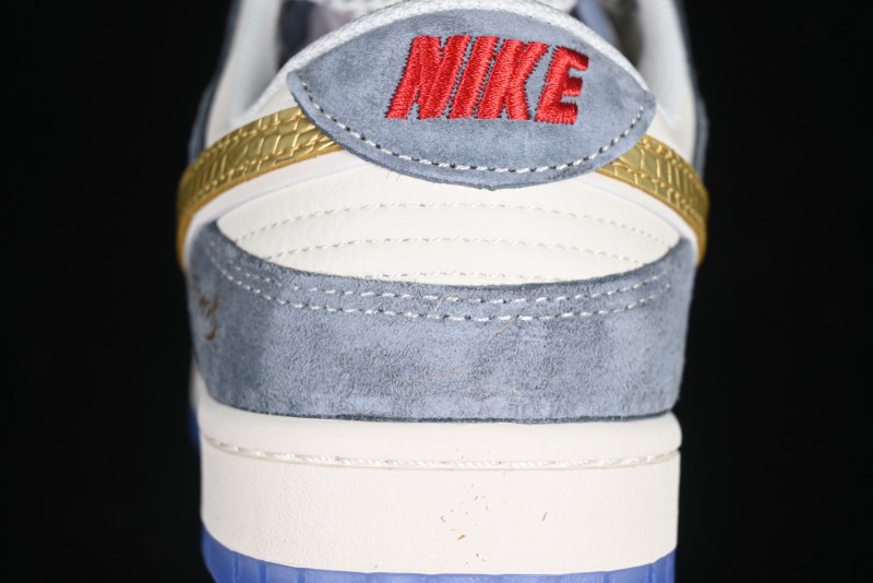 Nike SB Dunk Low Year of the Snake Limited Edition - Gold Snake Anniversary Custom Low-Top Casual Sneakers - XX3168-116