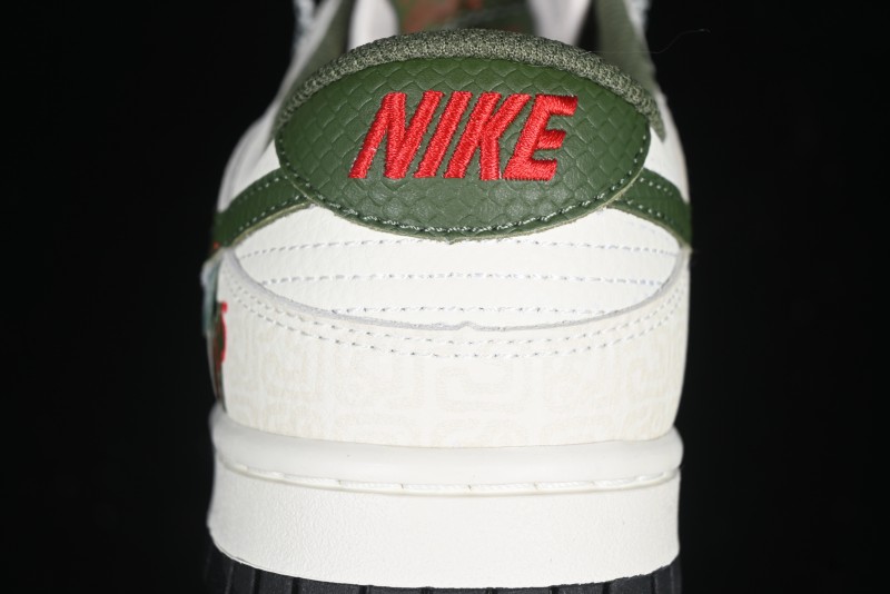 Nike SB Dunk Low UN Collaboration Year of the Snake Limited Edition Green Snake Swoosh Anniversary Custom Low-Top Casual Sneakers - DJ2024-070