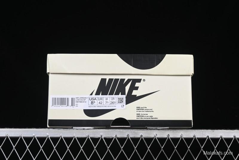 Nike Travis Scott x Air Jordan 1 Low OG AJ1 Reverse Swoosh Collaboration Sneakers - DM7866-812