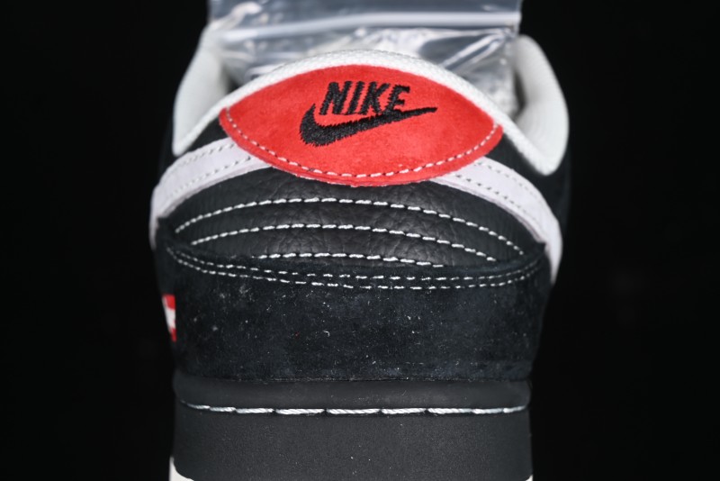 Nike SB Dunk Low Supreme Collaboration Black Grey Swoosh Anniversary Custom Low-Top Casual Skate Shoes - XS1086-011