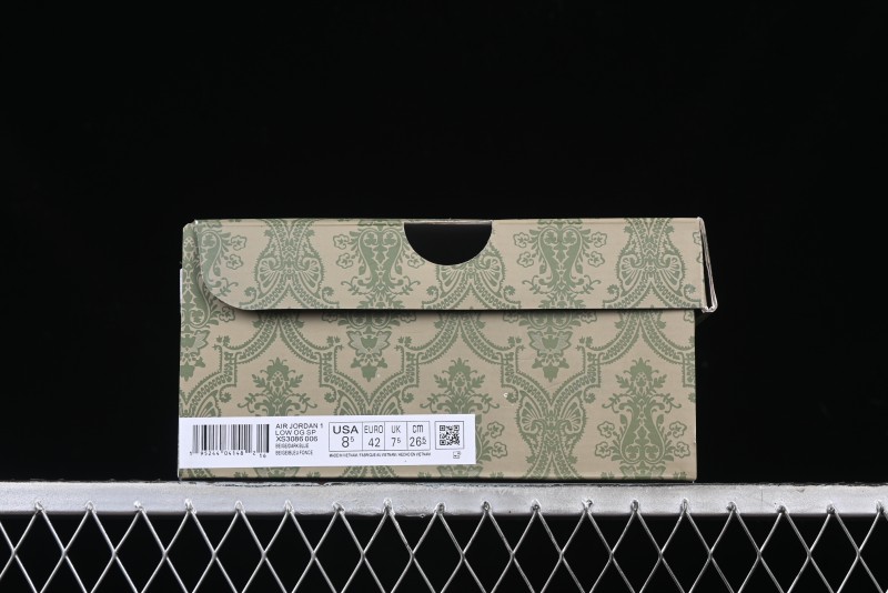 Nike Travis Scott x Fragment Design x Air Jordan 1 Low OG SP AJ1 Collaboration Sneakers - Prussian Blue - XS3086-006