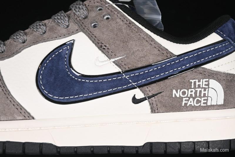 Nike SB Dunk Low The North Face Collaboration - Mysterious Grey Anniversary Edition Customized Low-Top Casual Skate Shoes - XS1086-006