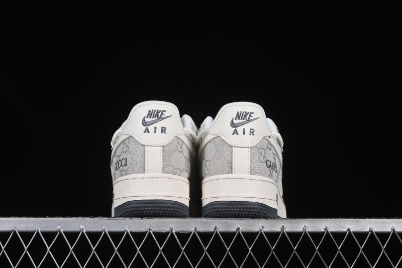 Nike Air Force 1 '07 Low Gucci Collaboration Smoke Gray Drawstring Casual Sneakers - SJ1198-105