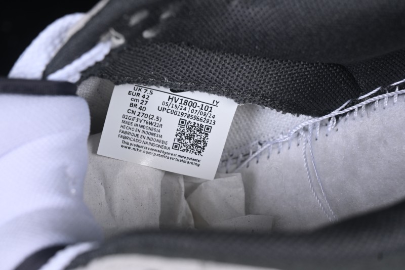 Nike Dunk Low 85 Double Swoosh Series White Grey Panda SB Low Top Casual Skate Shoes - HV1800-101