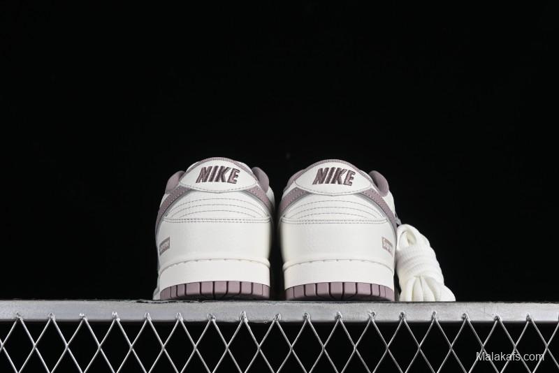 Nike Supreme SB Dunk Low Custom High-End Casual Skateboarding Shoes with Light Pink Colorway - RM2308-331